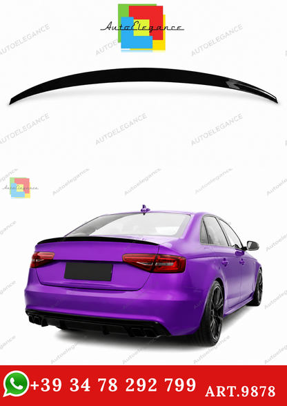 🔥ART.9878 SPOILER STILE S4 NERO LUCIDO PER AUDI A4 B8.5 FACELIFT 12-16🔥