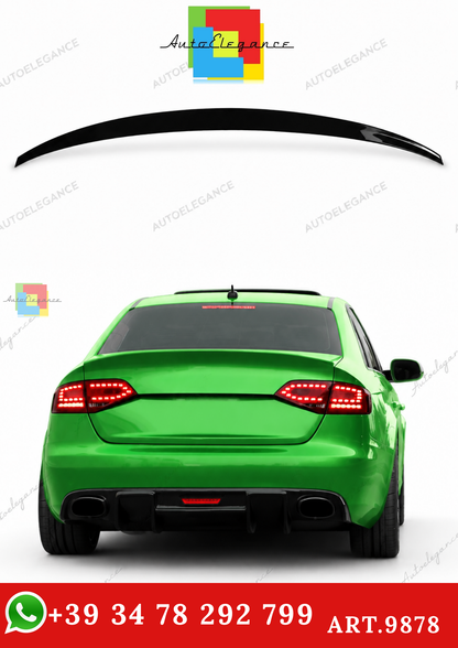 🔥ART.9878 SPOILER STILE S4 NERO LUCIDO PER AUDI A4 B8.5 FACELIFT 12-16🔥