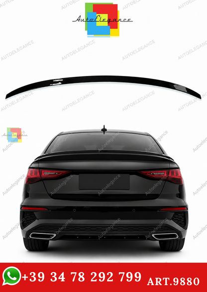 🔥ART.9880 SPOILER STILE  S3 NERO LUCIDO PER AUDI A3 S3 RS3 8Y BERLINA 2020+🔥