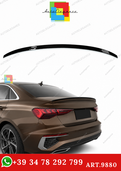 🔥ART.9880 SPOILER STILE  S3 NERO LUCIDO PER AUDI A3 S3 RS3 8Y BERLINA 2020+🔥