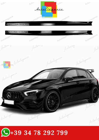 🔥MINIGONNE LATERALI MERCEDES A W177 C118 A200 CLA200 HATCHBACK AMG LINE 18+🔥