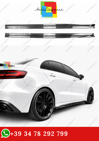 🔥MINIGONNE LATERALI CLASSE A W177 CLA 200 HATCHBACK AMG LINE FIBER CARBONI🔥