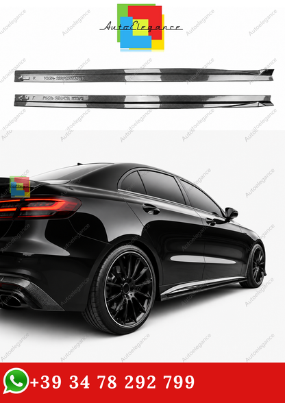 🔥MINIGONNE LATERALI CLASSE A W177 CLA 200 HATCHBACK AMG LINE FIBER CARBONI🔥