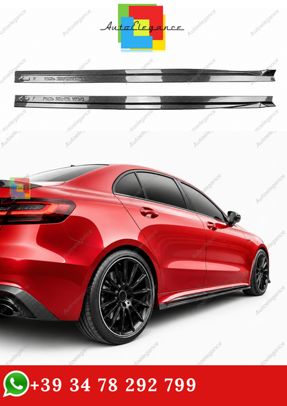 🔥MINIGONNE LATERALI CLASSE A W177 CLA 200 HATCHBACK AMG LINE FIBER CARBONI🔥