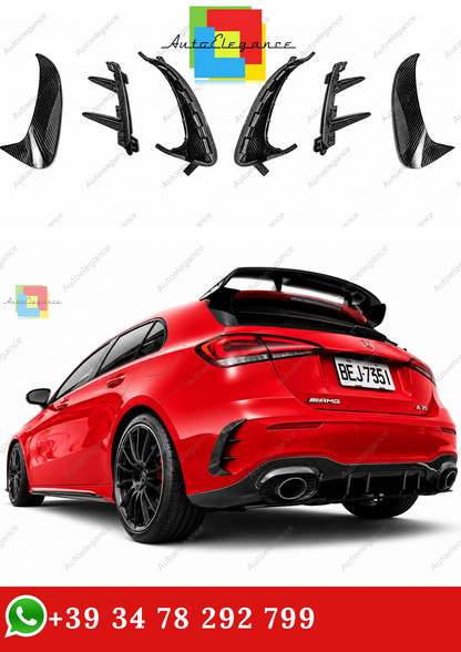 🔥COPPIA DI ALETTE POSTERIORI MERCEDES W177 AMG LINE HATCHBACK FIBER CARBONI🔥