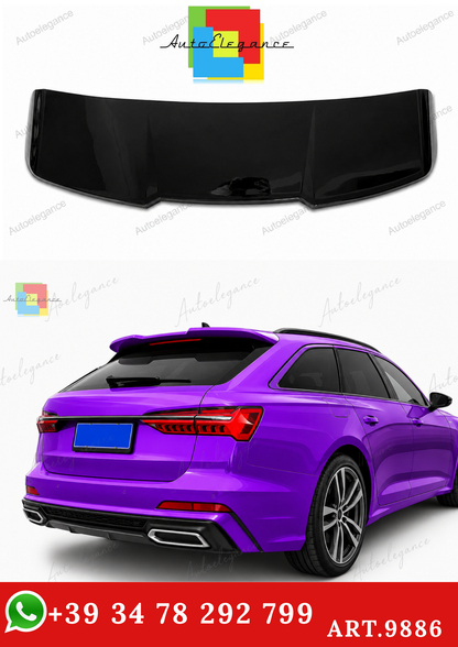 🔥ART.9886 SPOILER POSTERIORE STILE RS6 NERO LUCIDO PER AUDI A6 C8 AVANT 18-24🔥