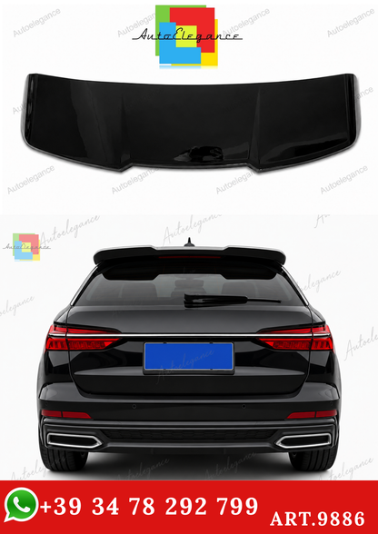 🔥ART.9886 SPOILER POSTERIORE STILE RS6 NERO LUCIDO PER AUDI A6 C8 AVANT 18-24🔥