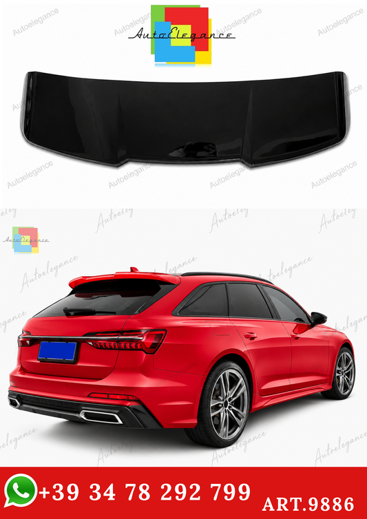 🔥ART.9886 SPOILER POSTERIORE STILE RS6 NERO LUCIDO PER AUDI A6 C8 AVANT 18-24🔥
