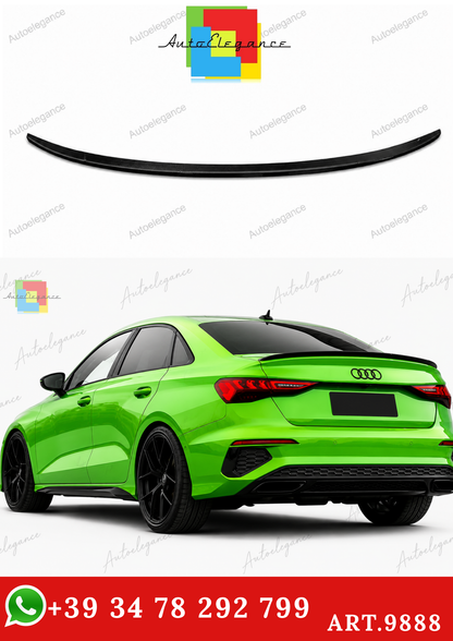 🔥ART.9888 SPOILER STILE S3 NERO LUCIDO PER AUDI A3 S3 RS3 8Y BERLINA 20+🔥