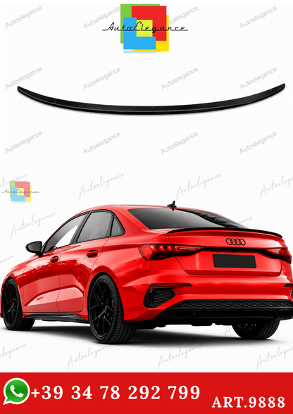 🔥ART.9888 SPOILER STILE S3 NERO LUCIDO PER AUDI A3 S3 RS3 8Y BERLINA 20+🔥