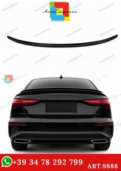 🔥ART.9888 SPOILER STILE S3 NERO LUCIDO PER AUDI A3 S3 RS3 8Y BERLINA 20+🔥