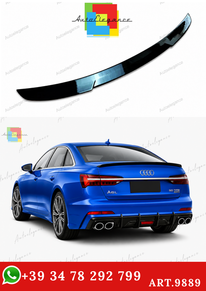 🔥ART.9889 SPOILER STILE M4 NERO LUCIDO PER AUDI A6 S6 C8 BERLINA 2018+🔥