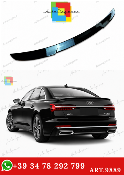 🔥ART.9889 SPOILER STILE M4 NERO LUCIDO PER AUDI A6 S6 C8 BERLINA 2018+🔥