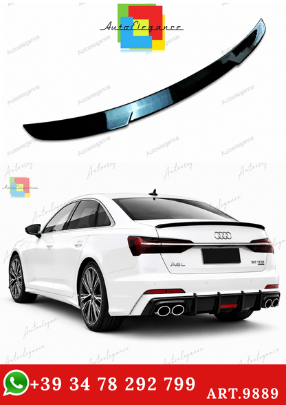 🔥ART.9889 SPOILER STILE M4 NERO LUCIDO PER AUDI A6 S6 C8 BERLINA 2018+🔥