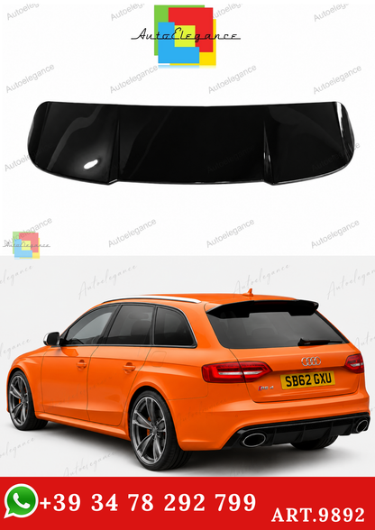 🔥ART.9892 SPOILER PER AUDI A4 B8 AVANT STATION WAGON 8K NERO LUCIDO LOOK RS4🔥