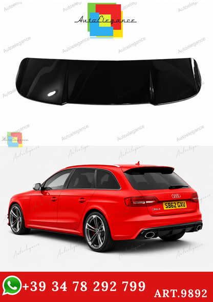 🔥ART.9892 SPOILER PER AUDI A4 B8 AVANT STATION WAGON 8K NERO LUCIDO LOOK RS4🔥