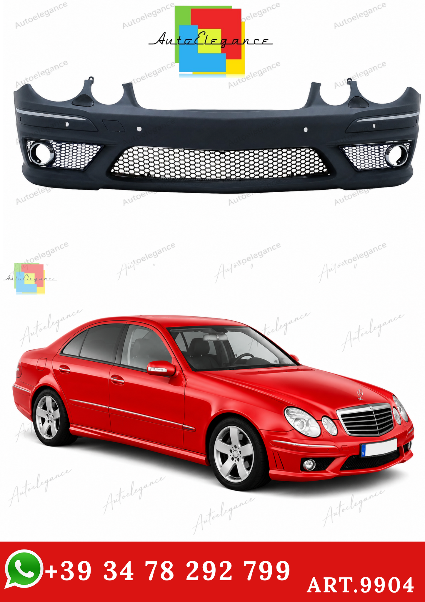 🔥ART.9904 PARAURTI ANTERIORE PER MERCEDES E W211 FACELIFT SENZA FENDINEBBIA🔥