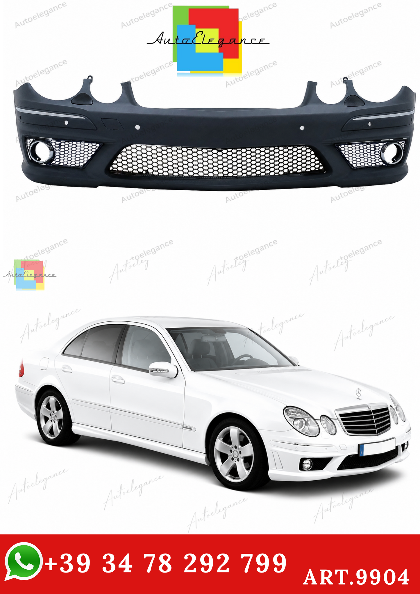 🔥ART.9904 PARAURTI ANTERIORE PER MERCEDES E W211 FACELIFT SENZA FENDINEBBIA🔥