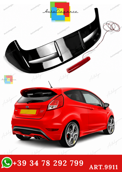 🔥ART.9911 SPOILER IN STILE 'ST LOOK' PER FORD FIESTA MK7 MK7.5 NERO LUCIDO🔥