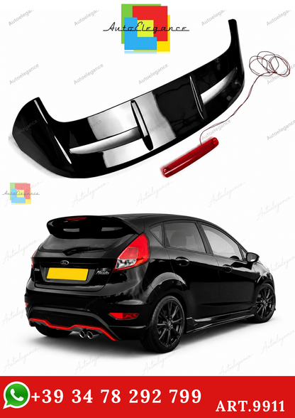 🔥ART.9911 SPOILER IN STILE 'ST LOOK' PER FORD FIESTA MK7 MK7.5 NERO LUCIDO🔥