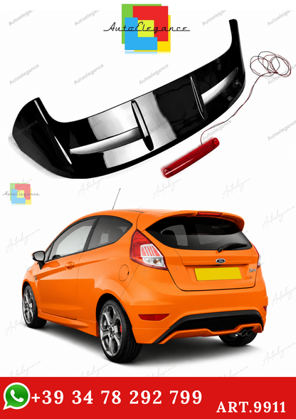 🔥ART.9911 SPOILER IN STILE 'ST LOOK' PER FORD FIESTA MK7 MK7.5 NERO LUCIDO🔥