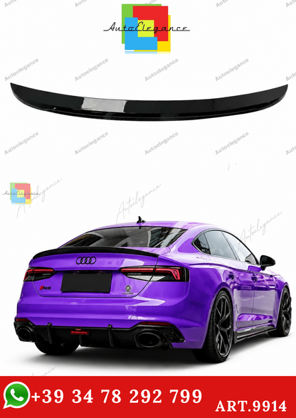 🔥ART.9914 SPOILER PER BAGAGLIAIO AUDI A5 S5 RS5 B9 SPORTBACK NERO LUCIDO 17+🔥