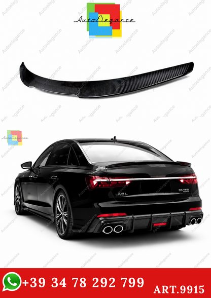 🔥ART.9915 SPOILER IN FIBRA DI CARBONIO STILE M4 PER AUDI A6 S6 C8 BERLINA 18+🔥