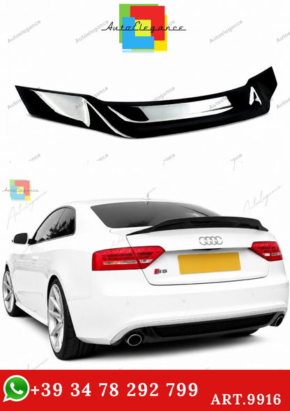 🔥ART.9916 SPOILER POSTERIORE PER AUDI A5 B8 8T COUPE 2007-16 NERO LUCIDO🔥