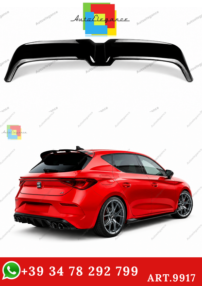 🔥ART.9917 SPOILER PER TETTO STILE OT NERO LUCIDO PER SEAT LEON MK4 20-24🔥