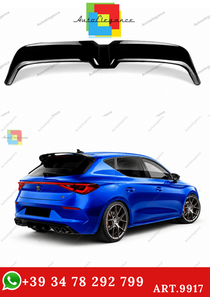 🔥ART.9917 SPOILER PER TETTO STILE OT NERO LUCIDO PER SEAT LEON MK4 20-24🔥