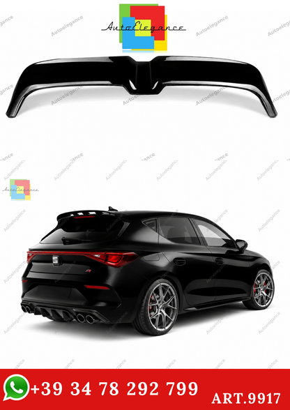 🔥ART.9917 SPOILER PER TETTO STILE OT NERO LUCIDO PER SEAT LEON MK4 20-24🔥