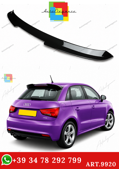 🔥ART.9920 SPOILER POSTERIORE PER AUDI A1 8X 5 PORTE 2010-2018 NERO LUCIDO🔥