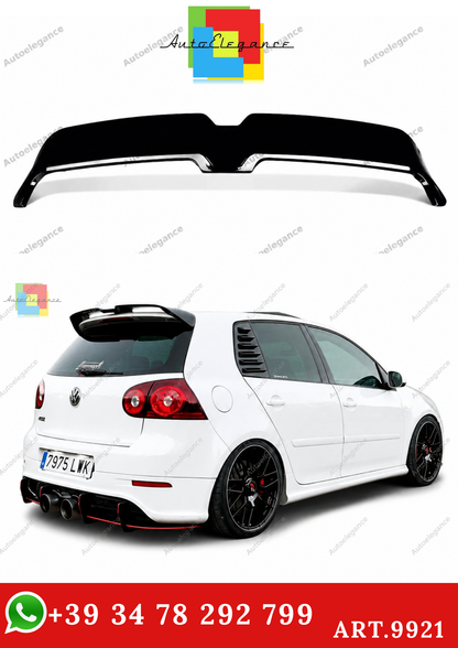 🔥ART.9921 SPOILER PER VW GOLF MK5 GTI R32 R OT STYLE 3-8 NERO LUCIDO🔥