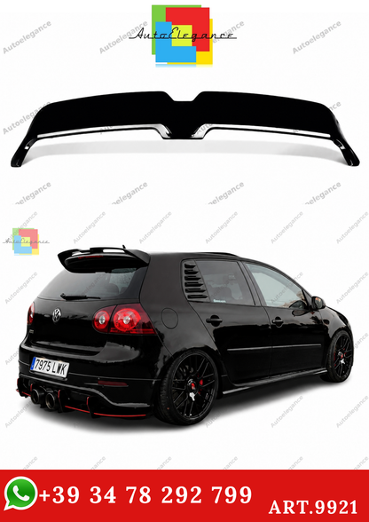 🔥ART.9921 SPOILER PER VW GOLF MK5 GTI R32 R OT STYLE 3-8 NERO LUCIDO🔥