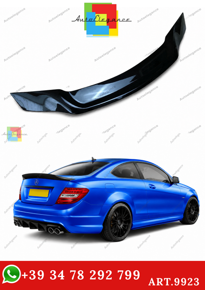 🔥ART.9923 SPOILER POSTERIORE PER MERCEDES CLASSE C COUPE W204 NERO LUCIDO🔥