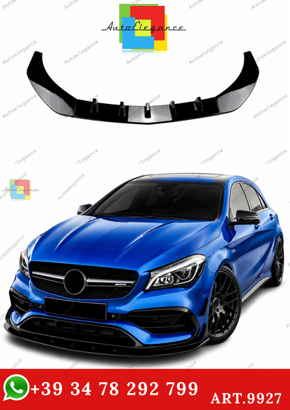 🔥ART.9927 SPLITTER ANTERIORE PER MERCEDES CLA W117 CLA45 AMG LINE NERO LUCIDO🔥