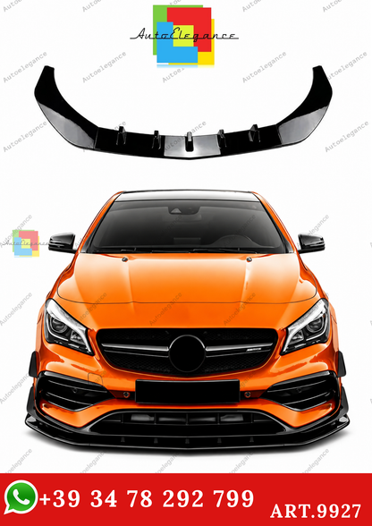 🔥ART.9927 SPLITTER ANTERIORE PER MERCEDES CLA W117 CLA45 AMG LINE NERO LUCIDO🔥
