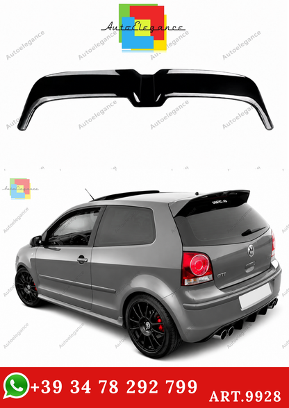 🔥ART.9928 SPOILER POStERIORE STILE OT NERO LUCIDO PER VW POLO MK4 9N OT 01-09🔥