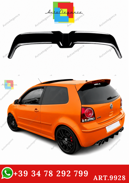 🔥ART.9928 SPOILER POStERIORE STILE OT NERO LUCIDO PER VW POLO MK4 9N OT 01-09🔥