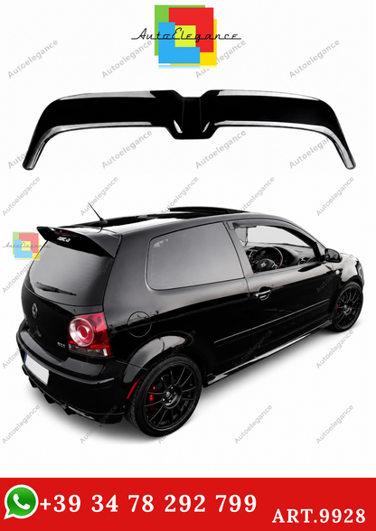 🔥ART.9928 SPOILER POStERIORE STILE OT NERO LUCIDO PER VW POLO MK4 9N OT 01-09🔥