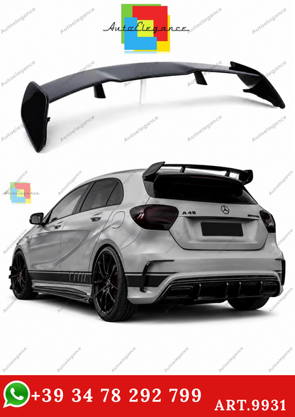 🔥ART.9931 SPOILER POSTERIORE STILE AMG PER MERCEDES A A45 W176 NERO LUCIDO🔥