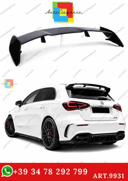 🔥ART.9931 SPOILER POSTERIORE STILE AMG PER MERCEDES A A45 W176 NERO LUCIDO🔥