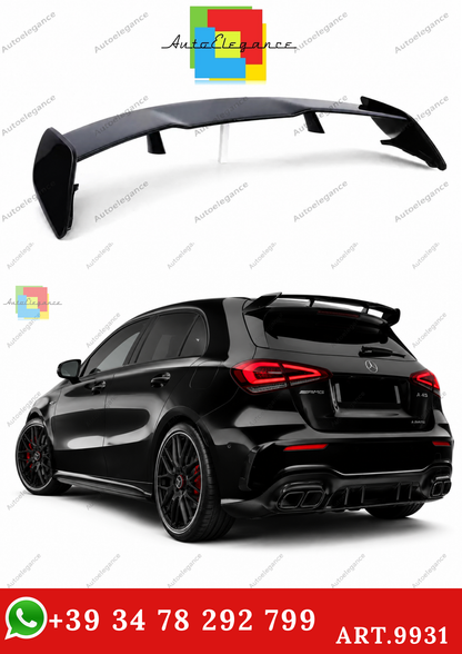 🔥ART.9931 SPOILER POSTERIORE STILE AMG PER MERCEDES A A45 W176 NERO LUCIDO🔥