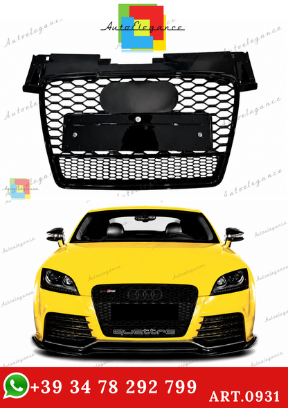 🔥ART.0931 GRIGLIA PER AUDI TT 8J 2006-2014 LOOK RSTT QUATTRO NERO LUCIDO🔥