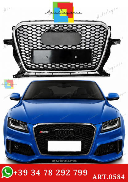 🔥ART.0584 GRIGLIA ADATTO PER AUDI Q5 8R 2012-2016 LOOK RSQ5 BORDO CROMATO🔥