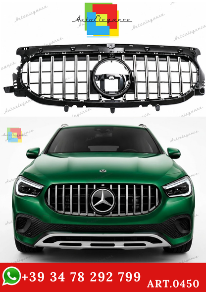 🔥ART.0450 GRIGLIA PER MERCEDES GLA H247 2020-2023 STANDARD LOOK GT CROMATA🔥