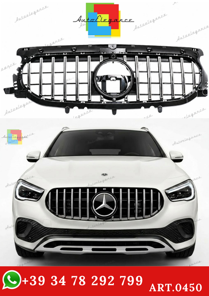 🔥ART.0450 GRIGLIA PER MERCEDES GLA H247 2020-2023 STANDARD LOOK GT CROMATA🔥