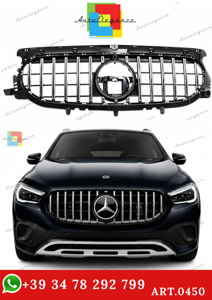 🔥ART.0450 GRIGLIA PER MERCEDES GLA H247 2020-2023 STANDARD LOOK GT CROMATA🔥