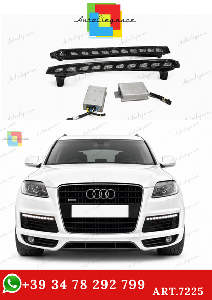🔥ART.7225 LUCI DIURNE AUDI Q7 FARI FENDINEBBIA DRL CON INDICATORE GIALLO🔥