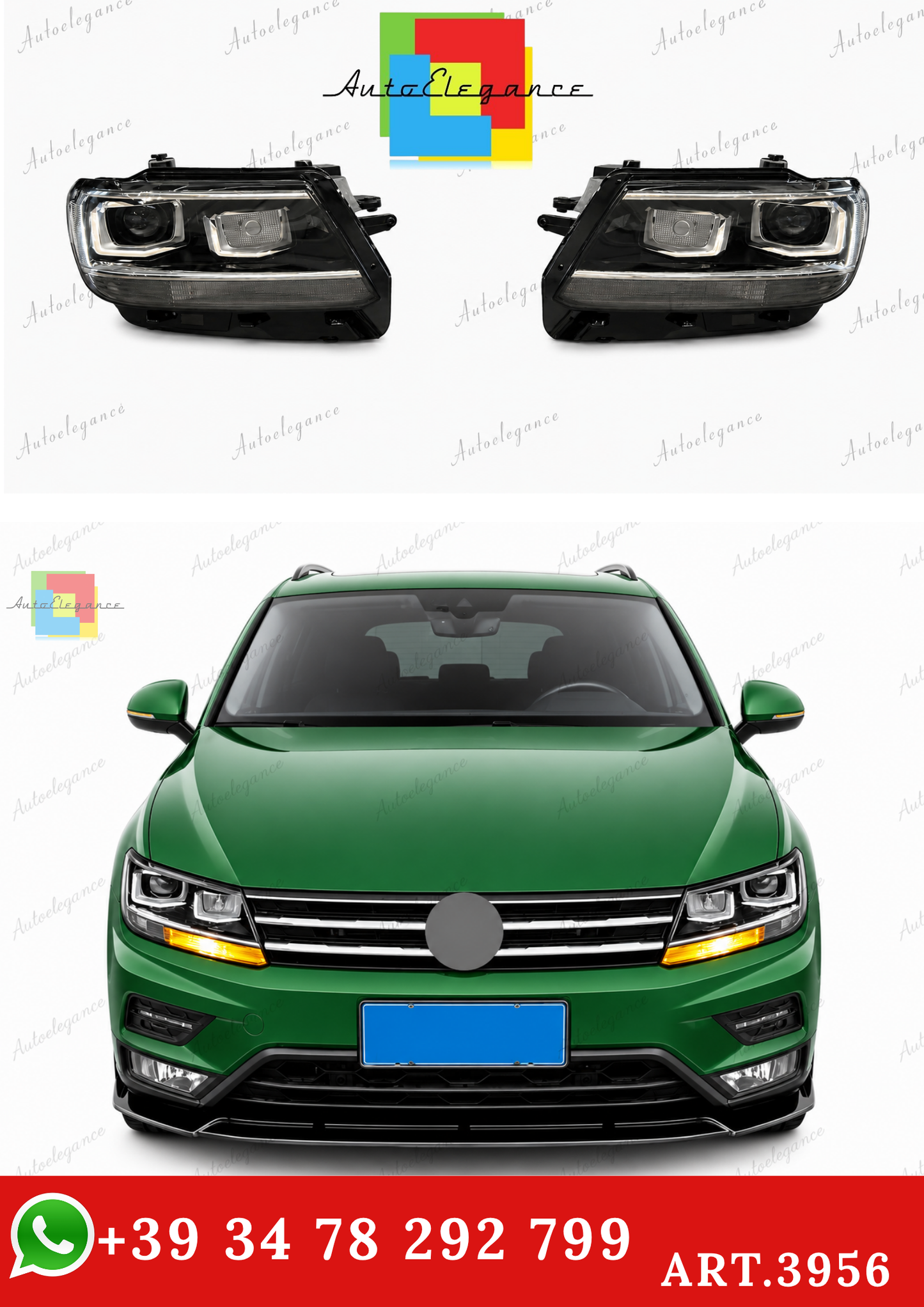 🔥ART.3956 FARI ANTERIORI PER VW TIGUAN 2016-2019 d5s XENON🔥